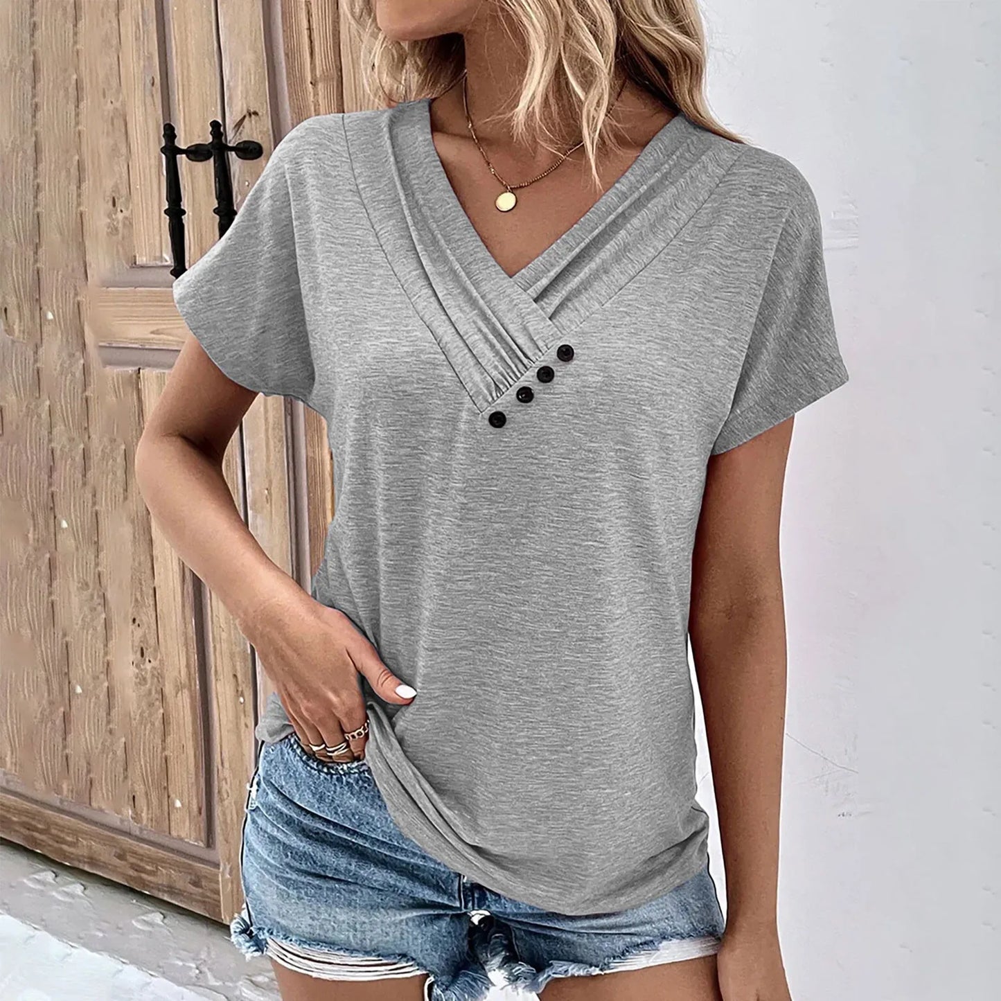Effortless Elegance V-Neck Tee™