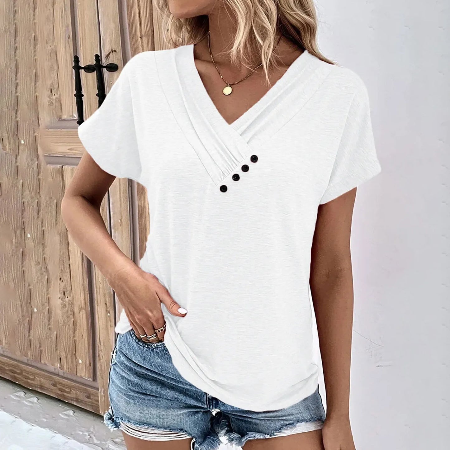 Effortless Elegance V-Neck Tee™